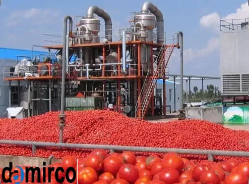عکس کارخانه خط تولید رب گوجه صنعتی